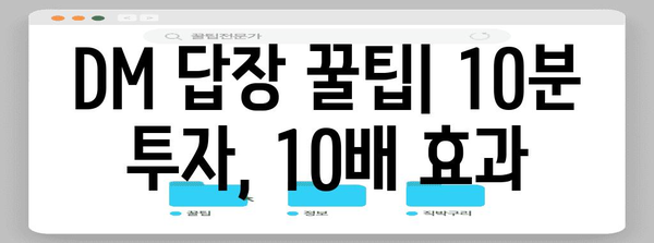 인스타그램 DM 답장 전략 | 하루 10분으로 커뮤니티 열기