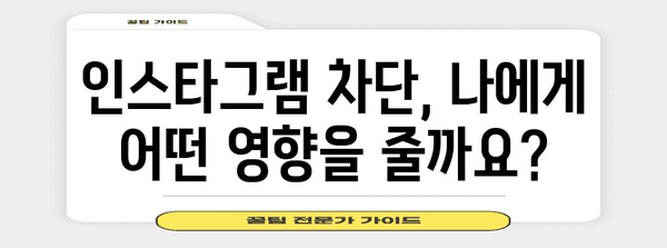 인스타그램 차단 효과와 해결책