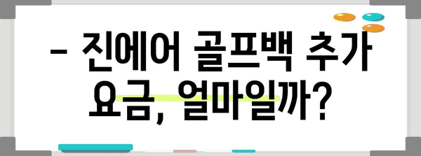 진에어 골프백 수하물 규정 꿀팁 | 골프 애호가가 알아야 할 사항