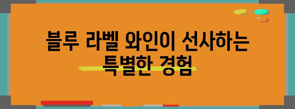 블루 라벨 와인의 고귀한 매력 | 깊은 향기와 부드러운 맛 경험하기