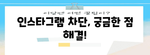 인스타그램 차단 효과와 해결책