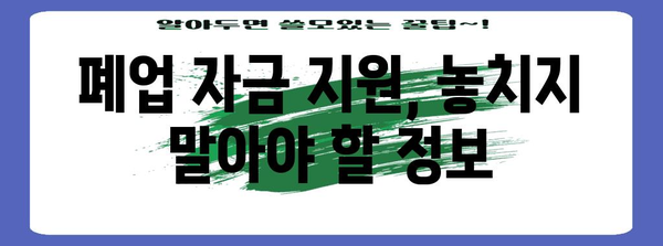 폐업 절차 가이드 | 자금지원과 지원금 활용법