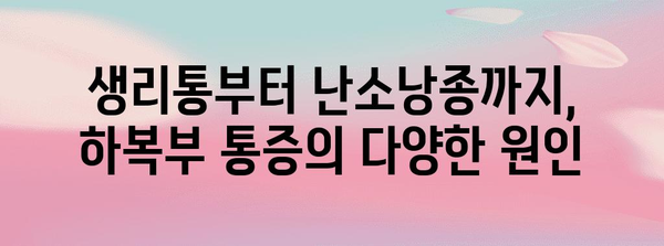 여성 하복부 통증의 진실 | 원인, 해결책