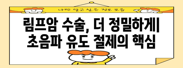 림프암 수술 혁명 | 초음파 유도 절제