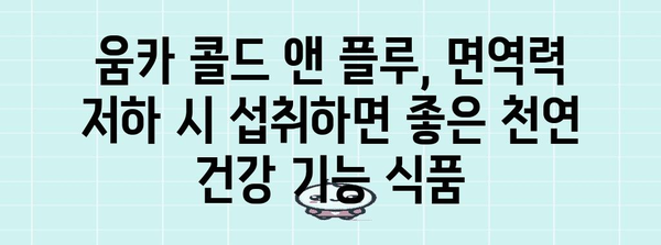움카 콜드 앤 플루 | 효능과 아이허브 베리맛 추천