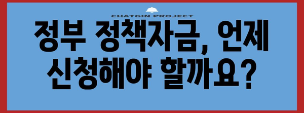 정부 정책자금 신청하기 | 시기, 고려 사항, 성공 확률