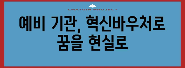혁신바우처를 활용한 믿음직한 예비 기관