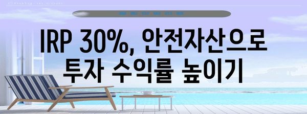 공격적 투자자 위한 안전자산 투자 전략 | IRP 30% 투자