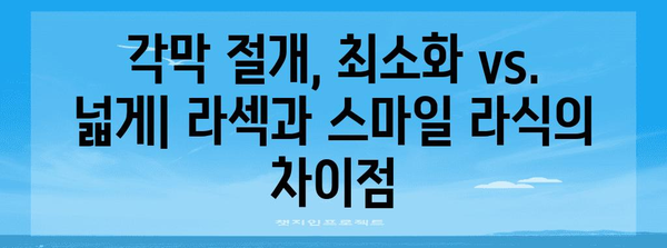 라섹 vs. 스마일 라식 | 선택을 위한 차이점 분석