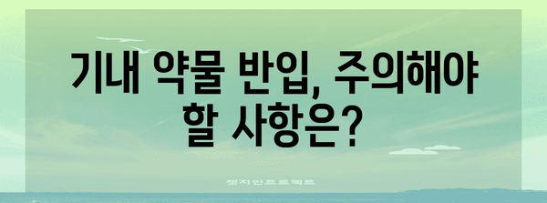 기내 약반입 여부 확인법과 반입해야 할 서류 및 준비물