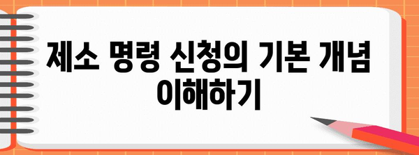 제소 명령 신청 | 절차와 유의 사항