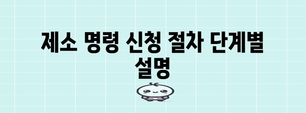 제소 명령 신청 | 절차와 유의 사항