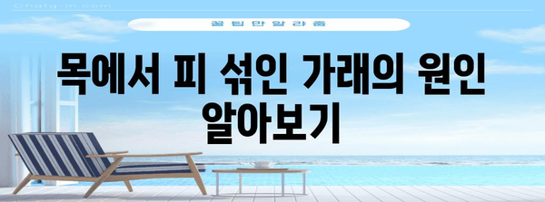 목에서 피 섞인 가래 | 질병 징후 이해하기